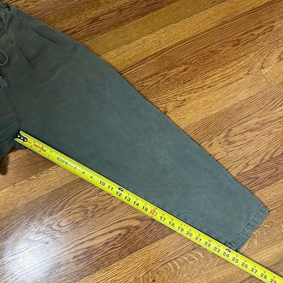 Free People Margate Pleated High Waist Paper Bag Boho Trouser Sugar Kelp Green - Picture 15 of 16